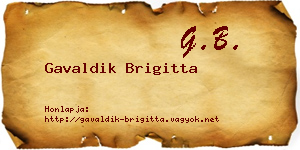 Gavaldik Brigitta névjegykártya
